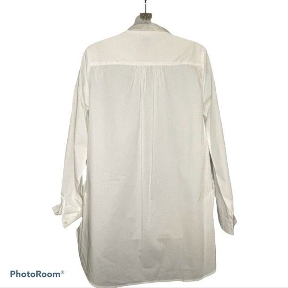 Paraphrase White Tunic Popover with Pockets Size M - Picture 2 of 4